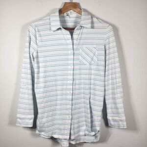 Tyler Boe Long Sleeve Button Down Collared Striped Shirt Size Small